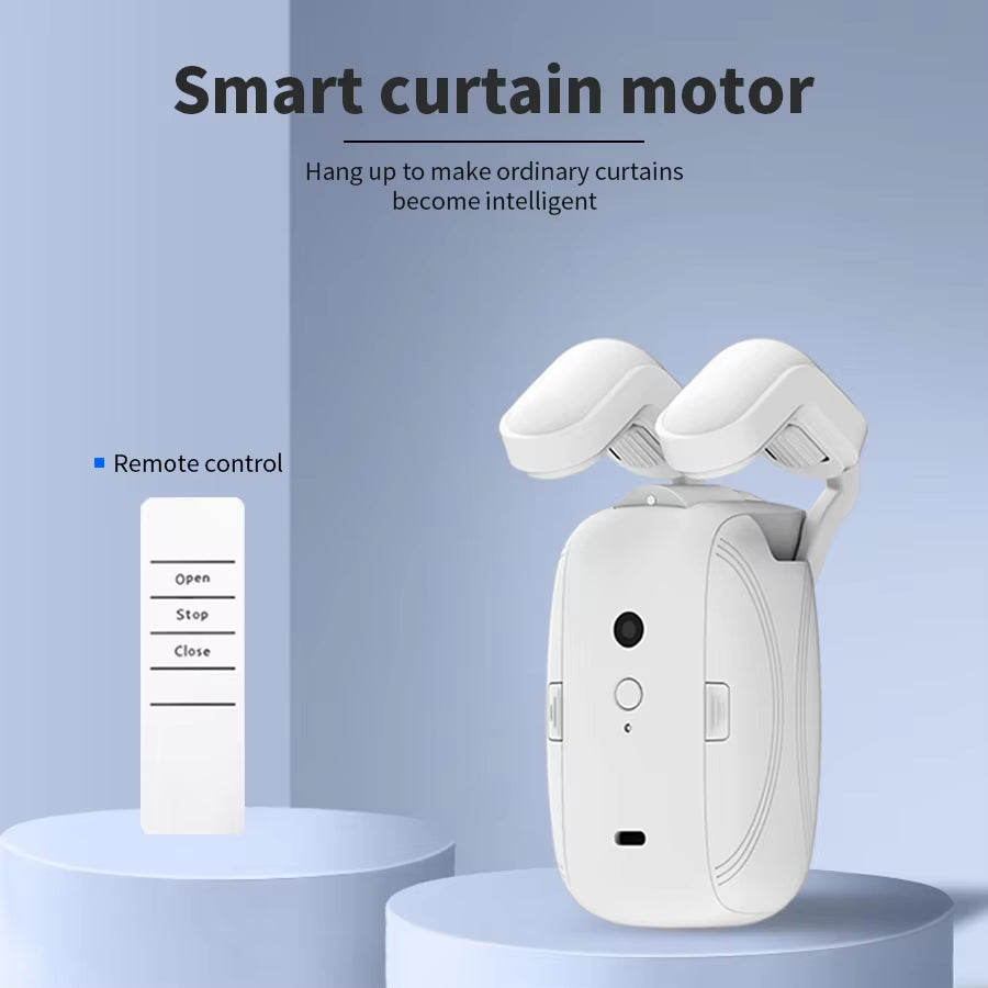 Smart Remote-Controlled Curtain Opener - Remote-Controlled and Motorized Curtain Robot