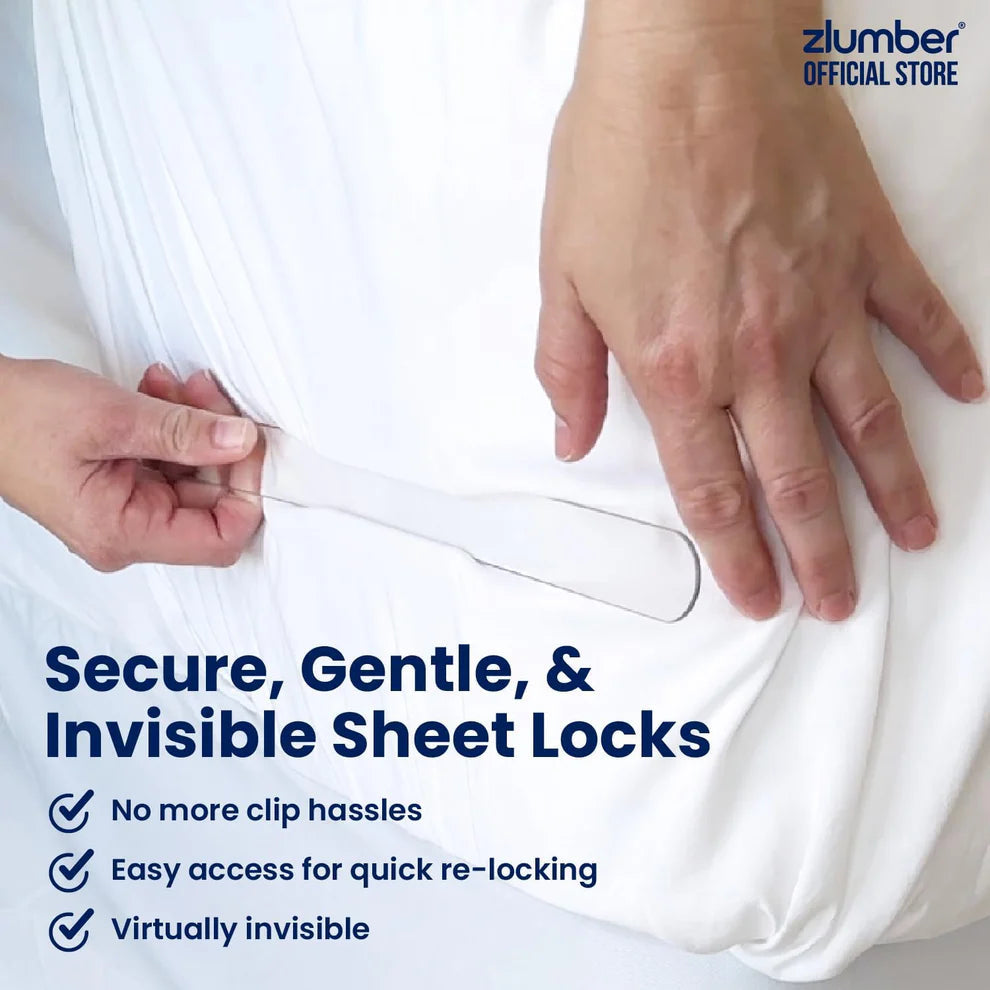 Zlumber Lock Sheet Holder – Secure, No-Slip Bedding Solution