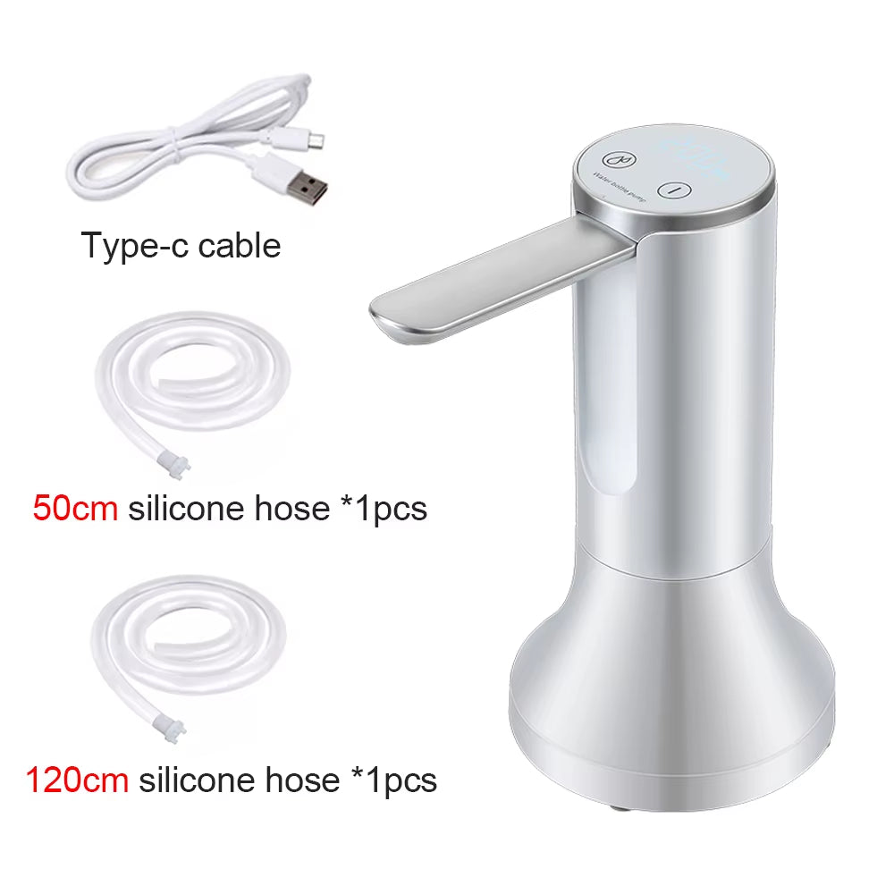 Rechargeable Smart Water Pump โ LCD Display & 3-Mode Auto Dispenser