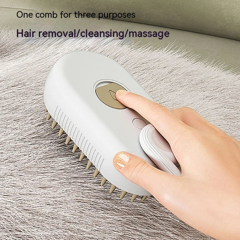 3-in-1 Steam Pet Brush β Electric Grooming Comb for Pets