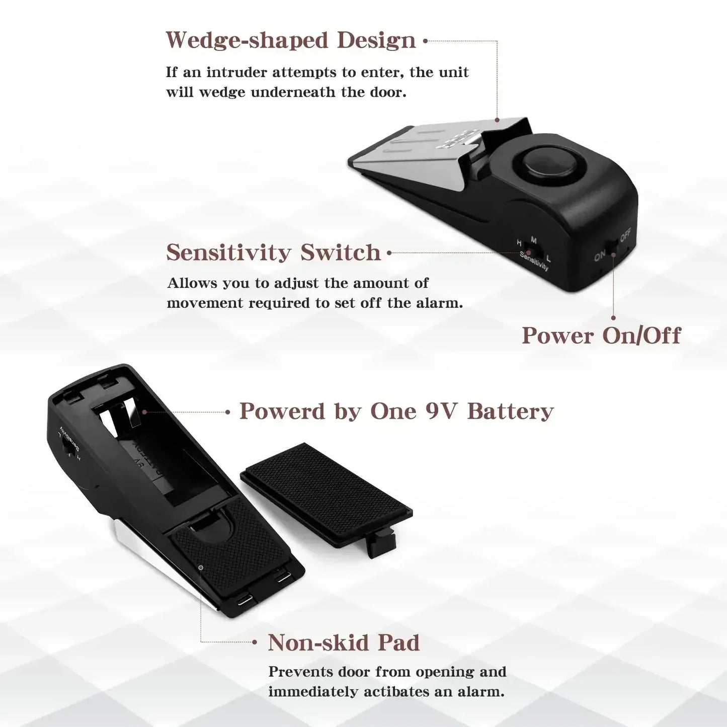 Portable Wireless Door Stop Alarm β Anti-Theft Security Device