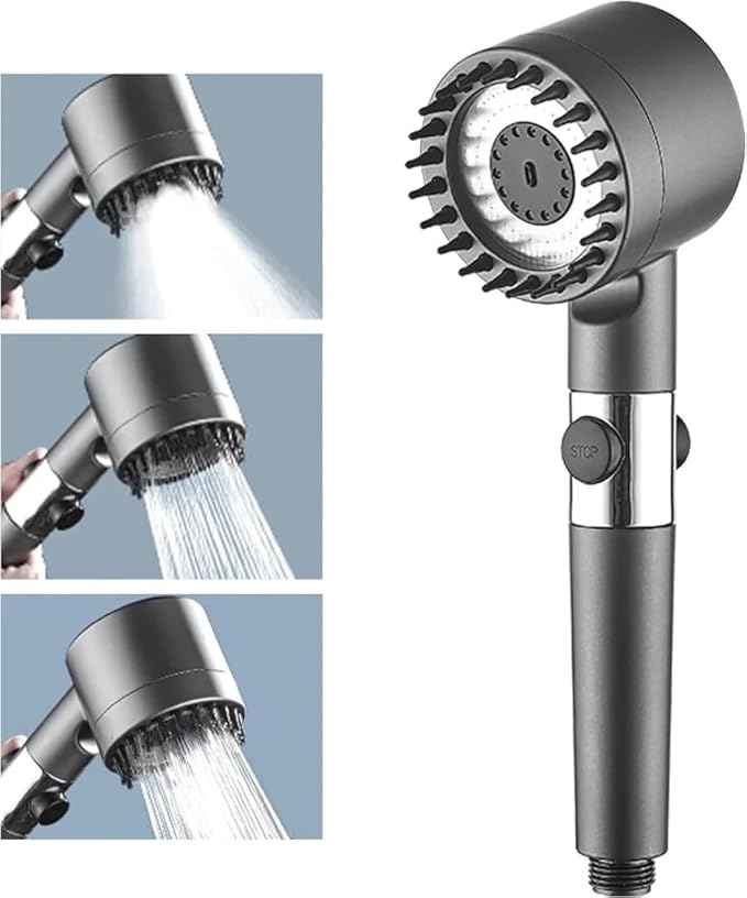 4-Mode High-Pressure Filtered Showerhead | Water-Saving & Massage
