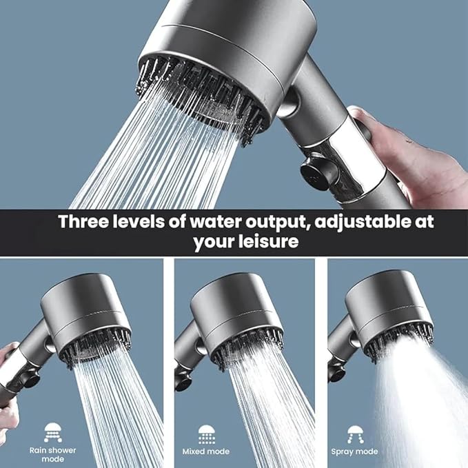4-Mode High-Pressure Filtered Showerhead | Water-Saving & Massage