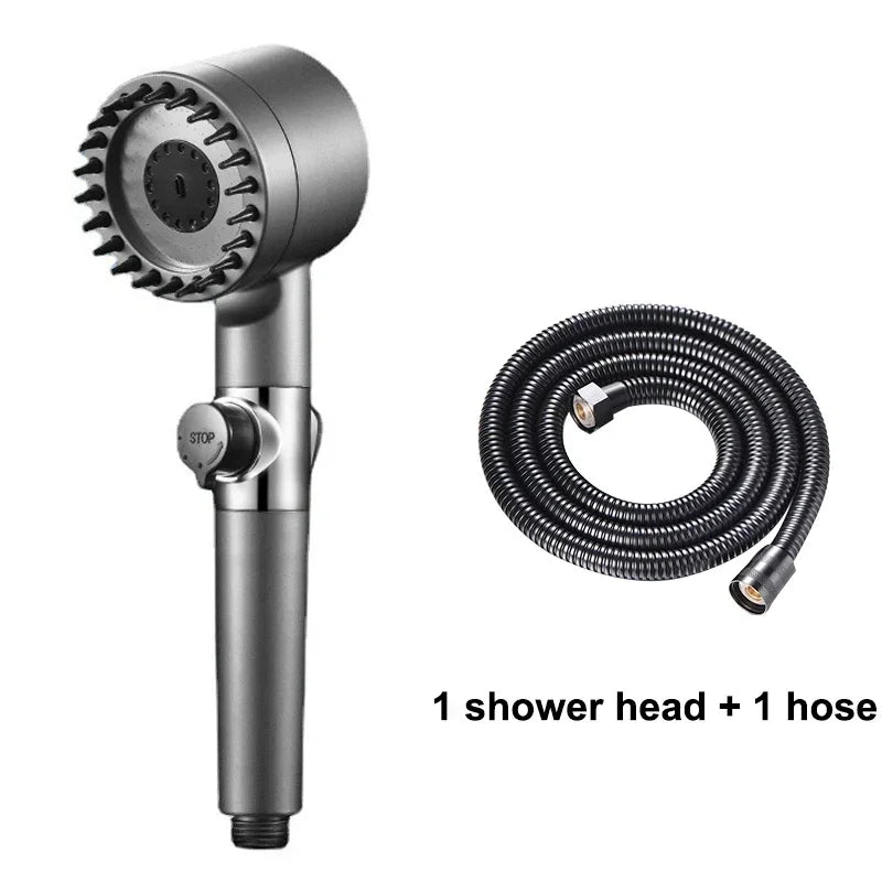 3-Mode High-Pressure Shower Head with Filter – Adjustable Spray for a Spa-Like Experience