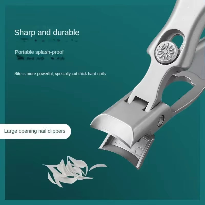 Ultra-Sharp Stainless Steel Nail Clippers β Wide Jaw & Anti-Splash Design