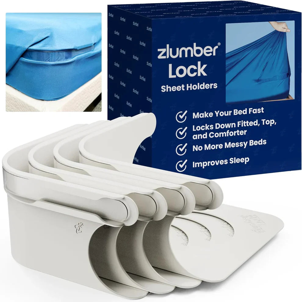 Zlumber Lock Sheet Holder – Secure, No-Slip Bedding Solution