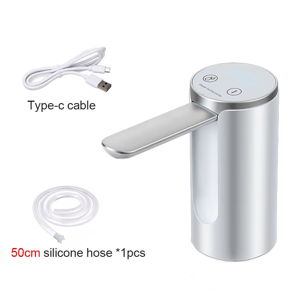 Rechargeable Smart Water Pump โ LCD Display & 3-Mode Auto Dispenser