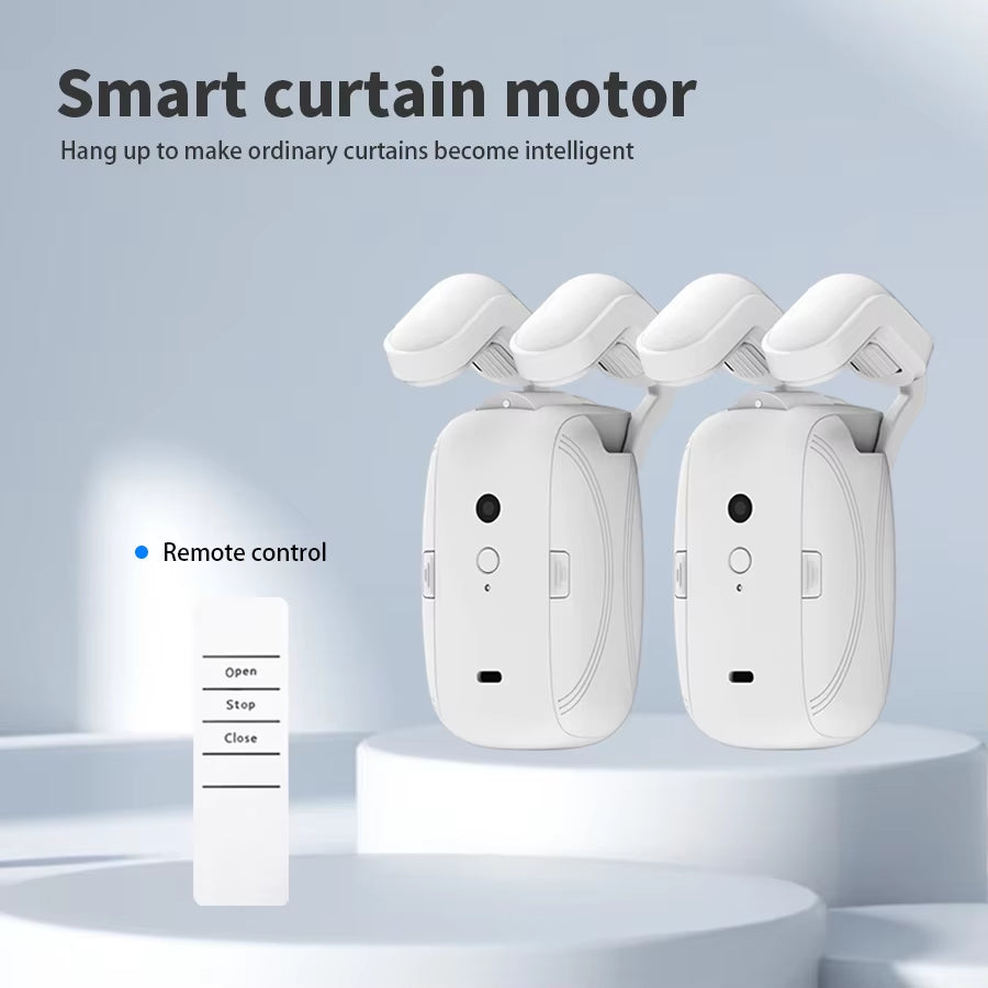 Smart Remote-Controlled Curtain Opener - Remote-Controlled and Motorized Curtain Robot
