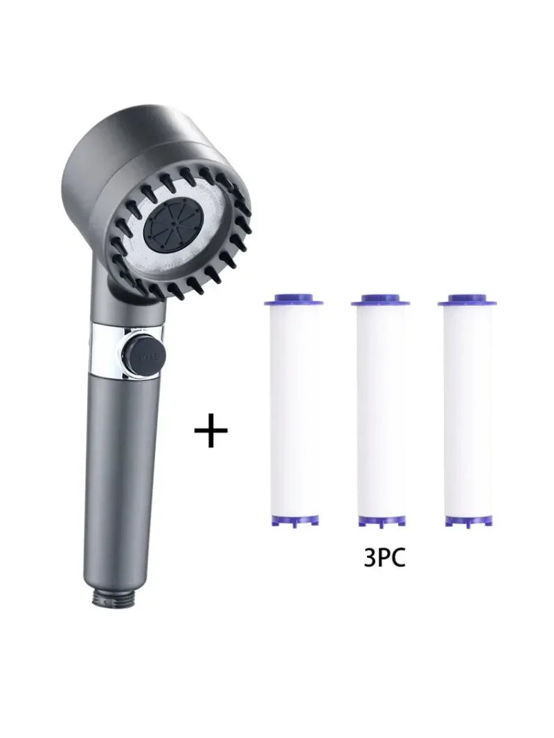 3-Mode High-Pressure Shower Head with Filter – Adjustable Spray for a Spa-Like Experience