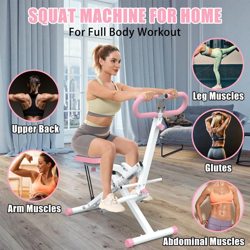 Adjustable Squat & Rowing Machine β Full Body Home Gym