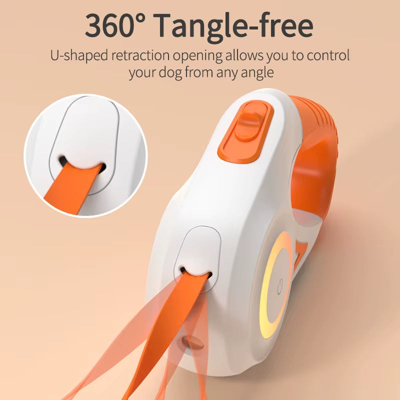 Retractable LED Dog Leash – Automatic, Luminous & Tangle-Free