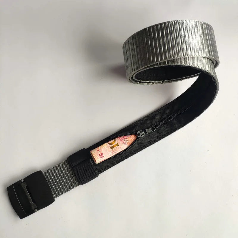 Men’s Tactical Money Belt – Hidden Zipper Wallet
