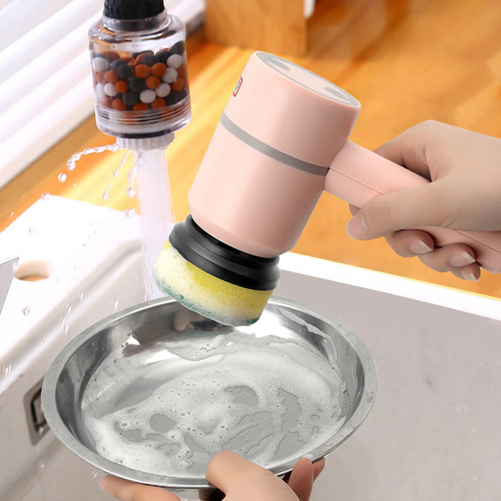 Electric Power Scrubber – Rechargeable Brush for Kitchen & Bathroom