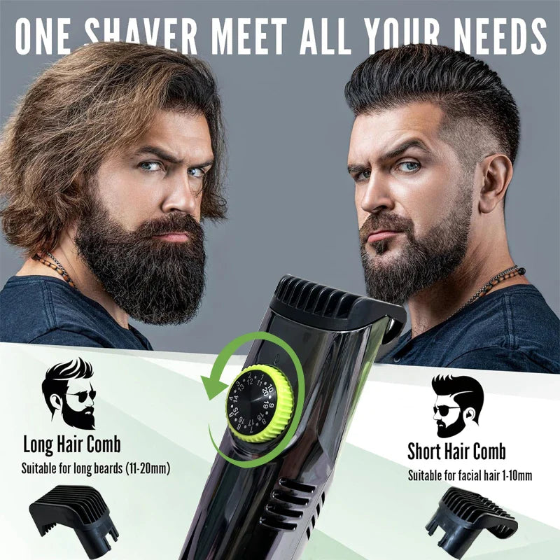Mess-Free Beard Trimmer with Built-In Vacuum β Precision Grooming, Zero Cleanup