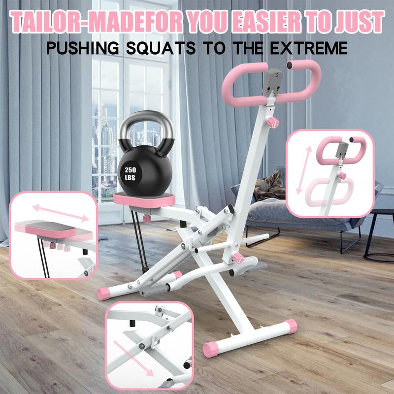 Adjustable Squat & Rowing Machine β Full Body Home Gym