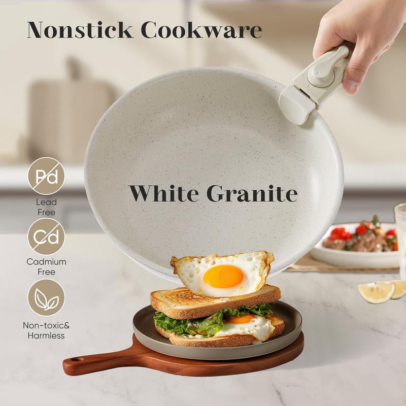 12-Piece Nonstick Cookware Set | Stackable, Induction & Oven Safe