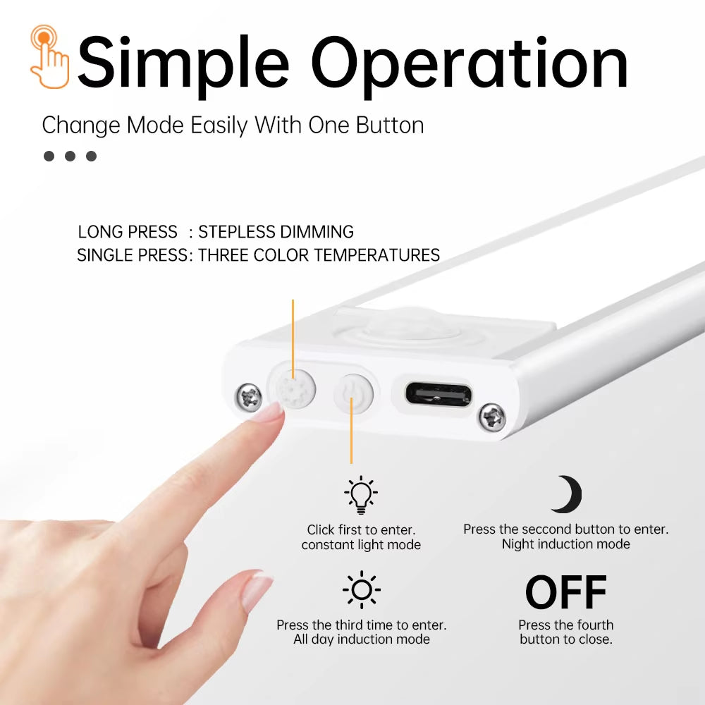 LED Motion Sensor Night Light – Wireless Under Cabinet & Closet Lighting