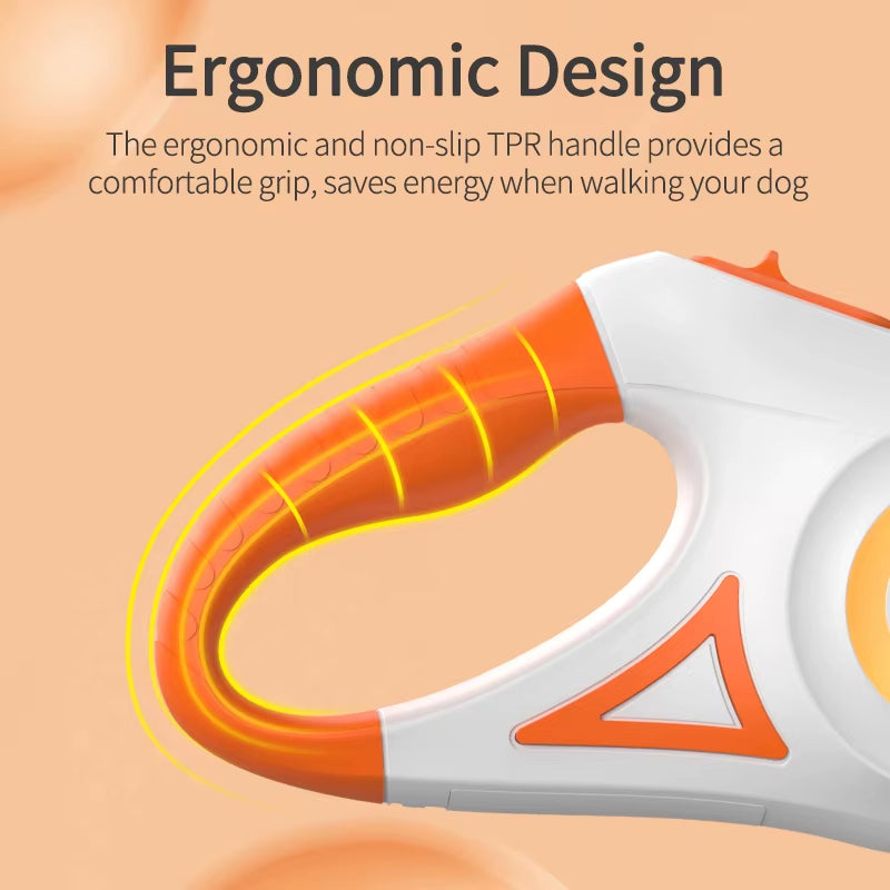 Retractable LED Dog Leash – Automatic, Luminous & Tangle-Free