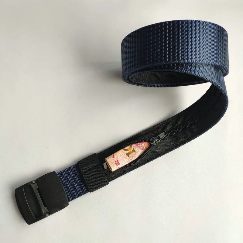 Men’s Tactical Money Belt – Hidden Zipper Wallet