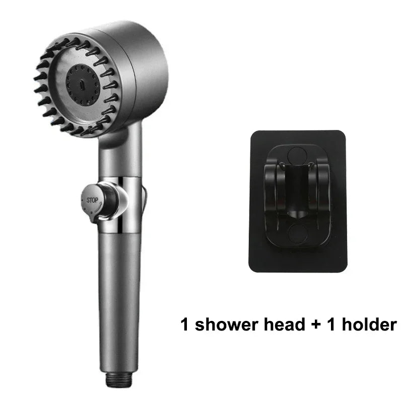 3-Mode High-Pressure Shower Head with Filter – Adjustable Spray for a Spa-Like Experience