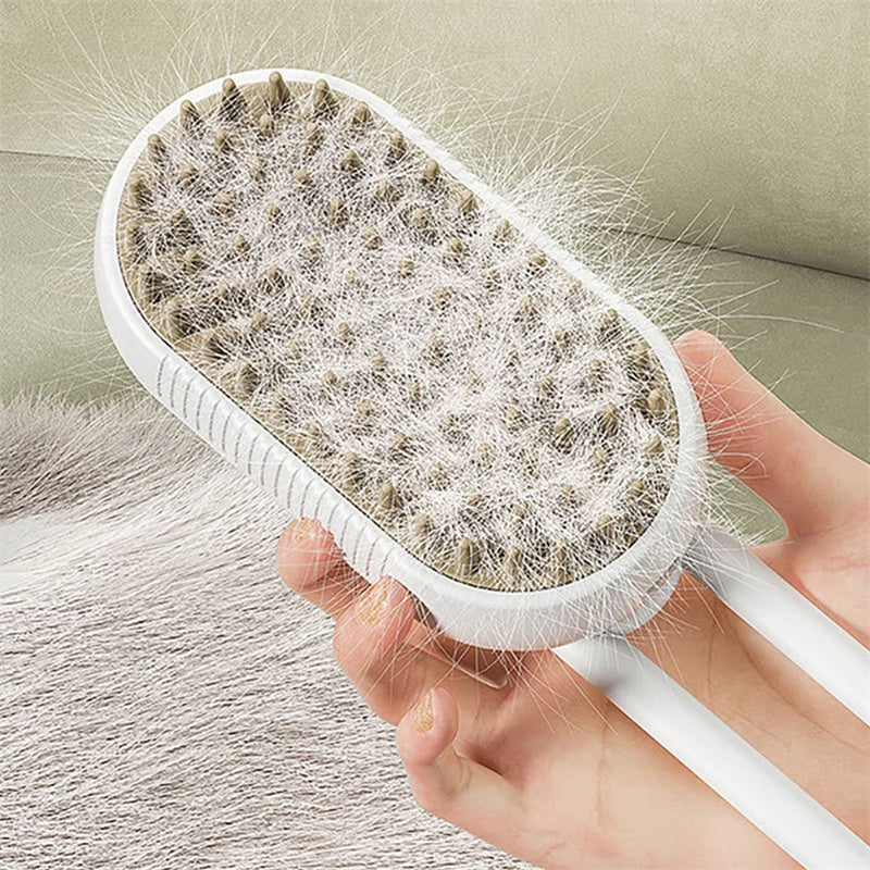 3-in-1 Steam Pet Brush β Electric Grooming Comb for Pets
