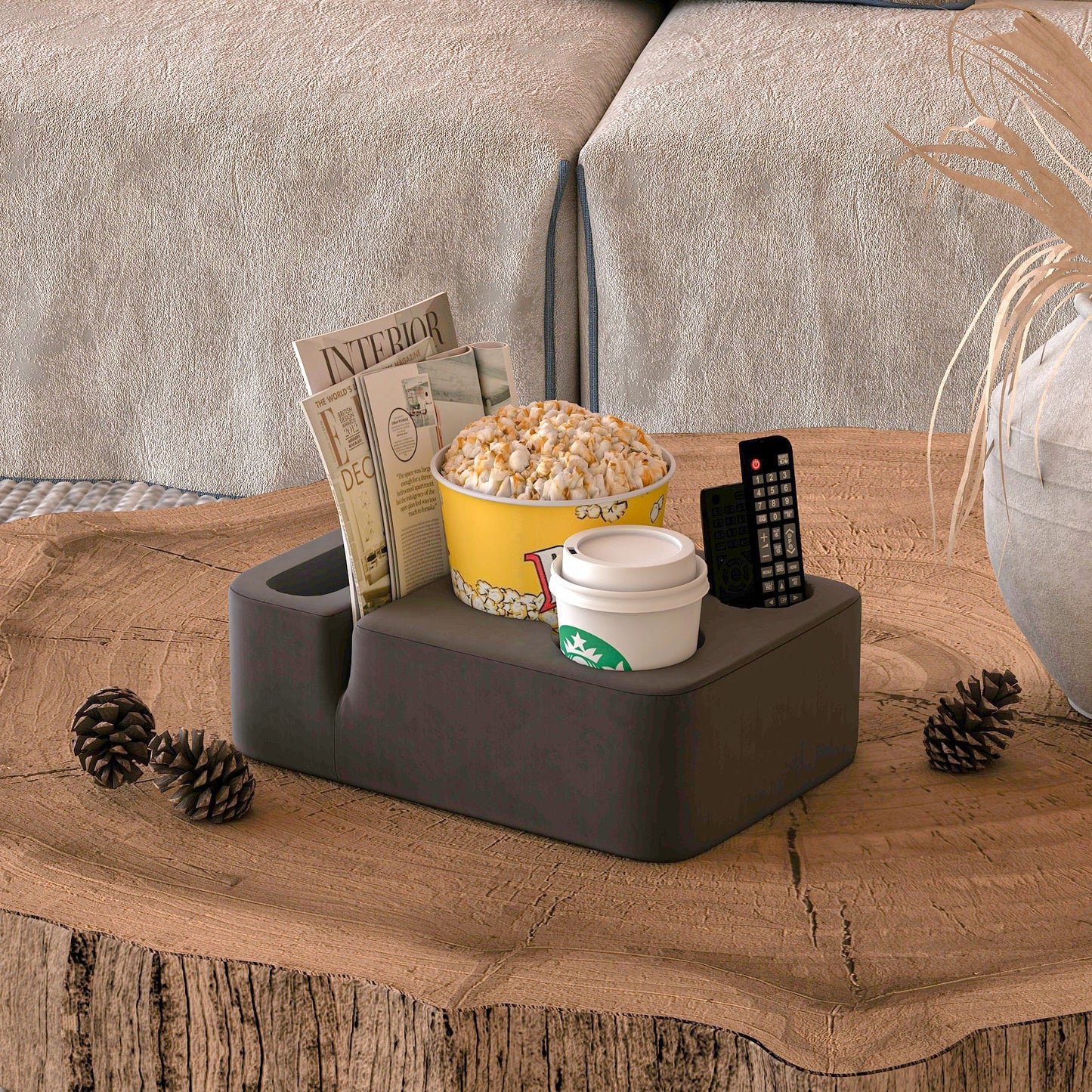 Couch Caddy Holder Pillow - Sofa Organizer