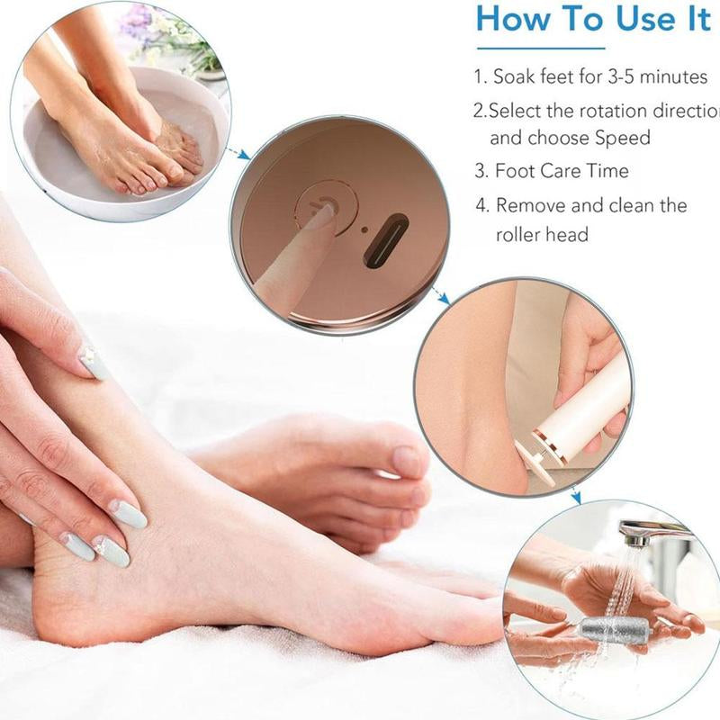 Rechargeable Electric Foot File – Professional Tool for Smooth & Soft Feet