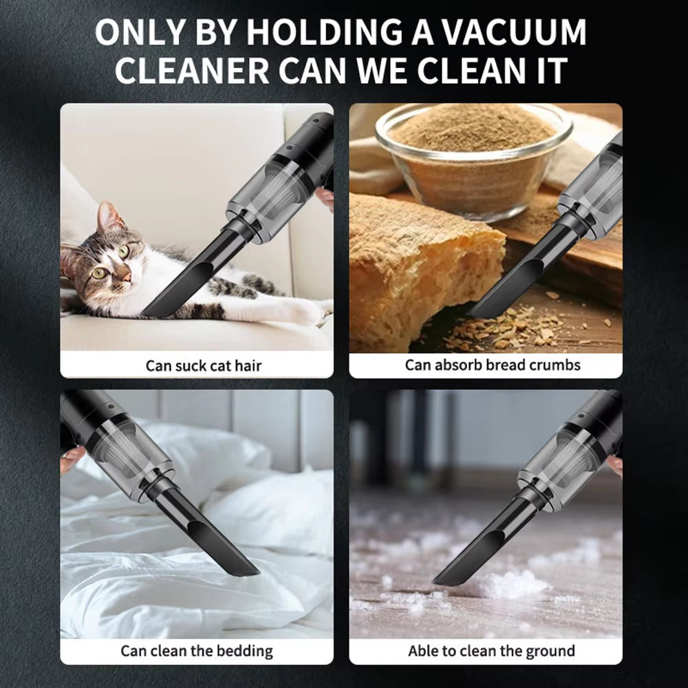 5-in-1 Cordless Handheld Vacuum & Air Duster β High-Power Car & Home Cleaner