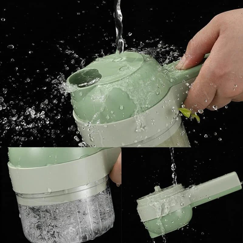 4-in-1 Electric Vegetable Cutter & Spiral Slicer Kitchen Tool