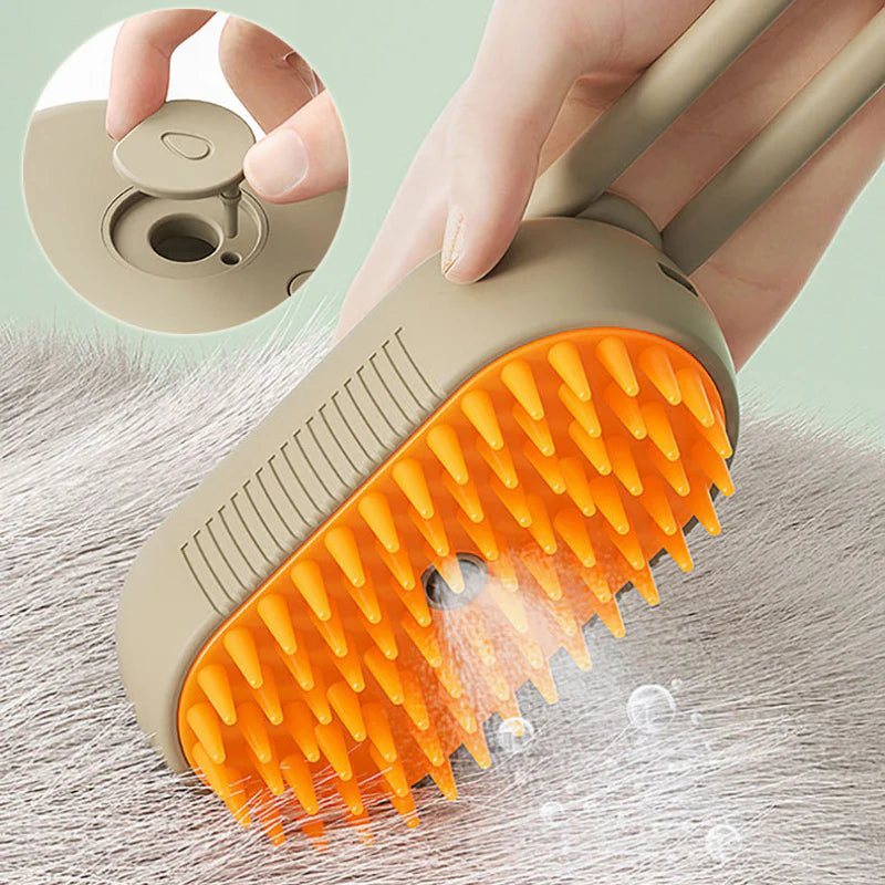 3-in-1 Steam Pet Brush β Electric Grooming Comb for Pets