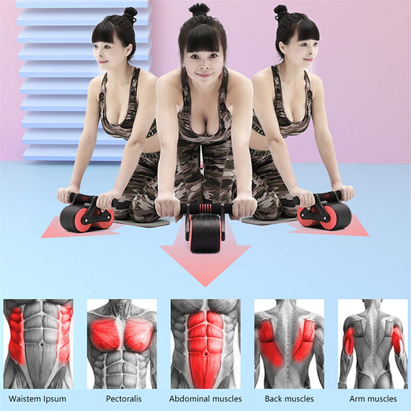 Automatic Rebound Ab Wheel β Double Wheel Ab Roller for Core & Waist Training