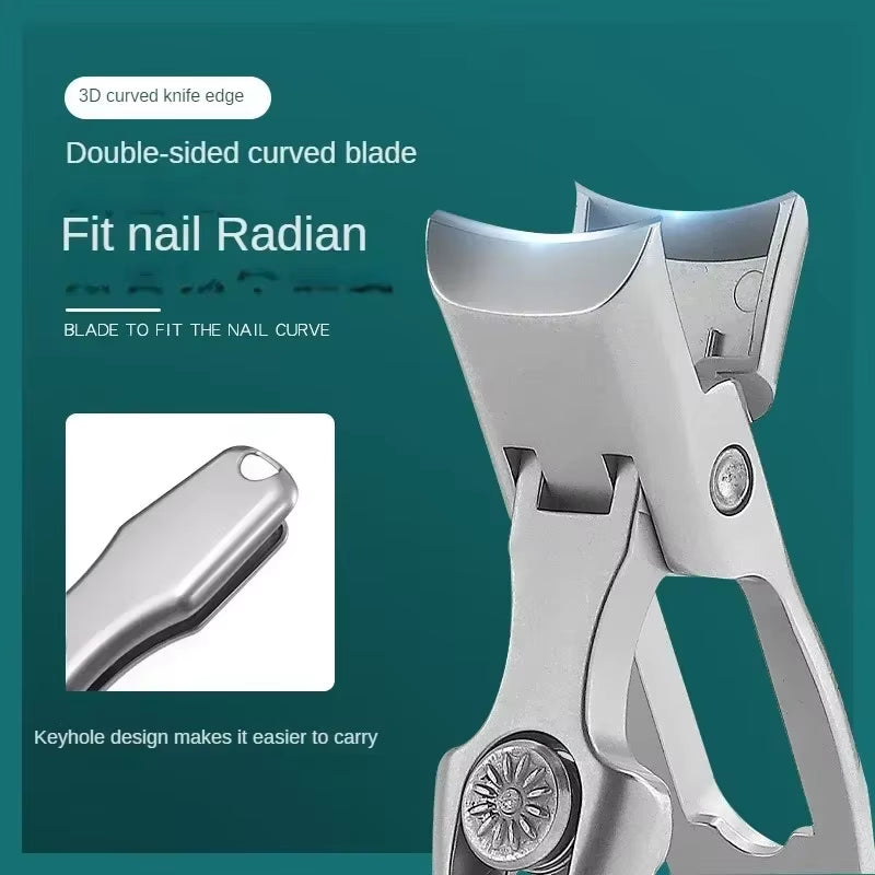 Ultra-Sharp Stainless Steel Nail Clippers β Wide Jaw & Anti-Splash Design