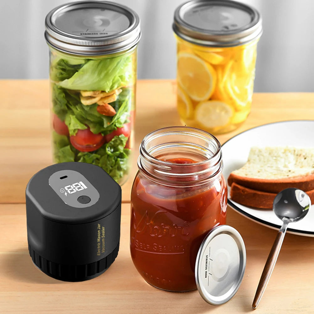 "Cordless Mason Jar Vacuum Sealer for Easy Food Preservation! πΏβ¨ #KitchenEssentials"