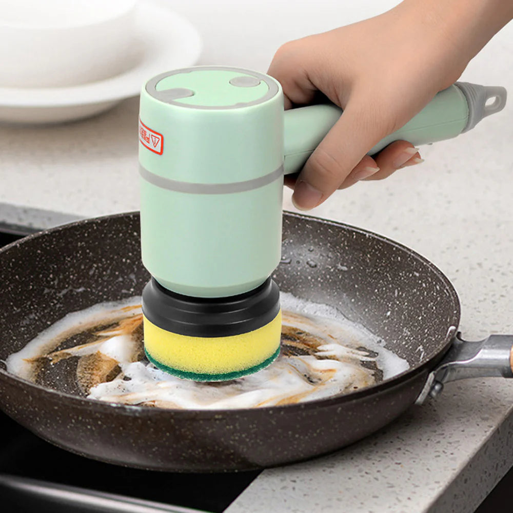 Electric Power Scrubber – Rechargeable Brush for Kitchen & Bathroom