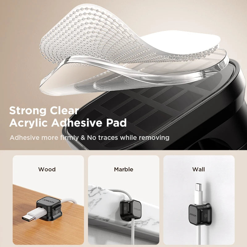 Magnetic Cable Clips β 6-Pack Adjustable Cord Organizer