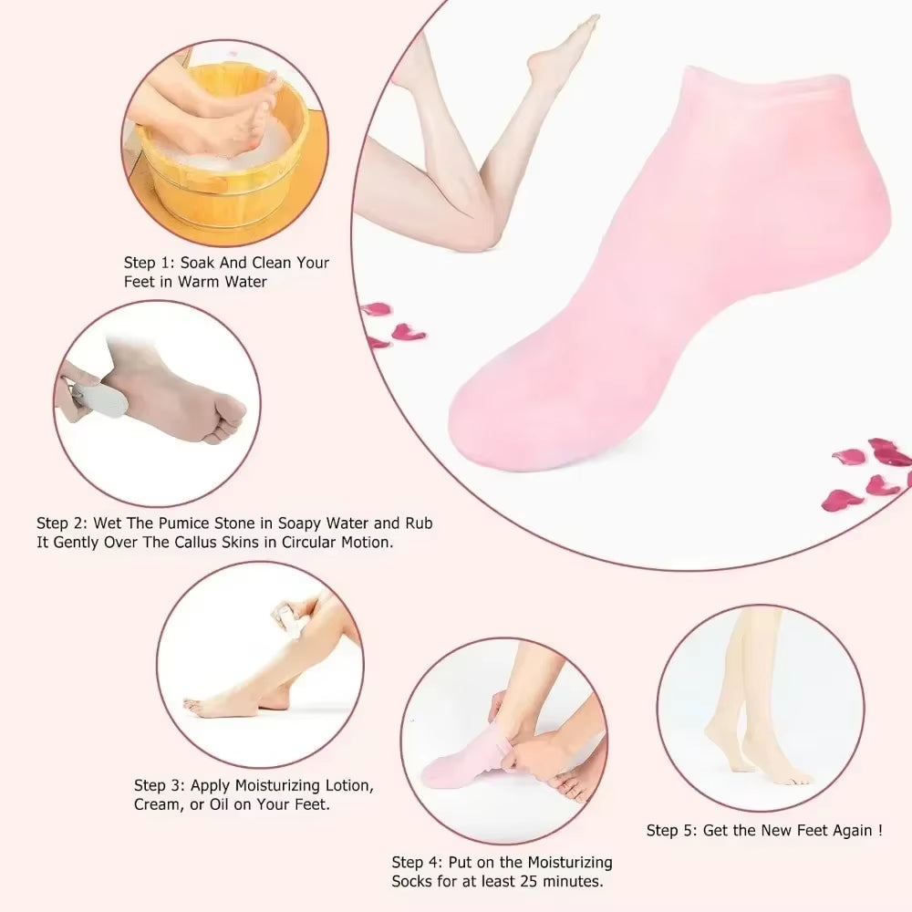 Moisturizing Silicone Gel Socks β Hydrating & Repairing Cracked, Dry Feet
