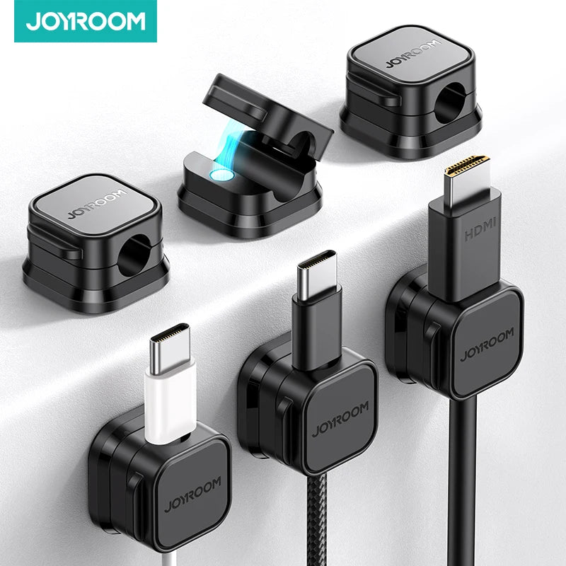 Magnetic Cable Clips β 6-Pack Adjustable Cord Organizer