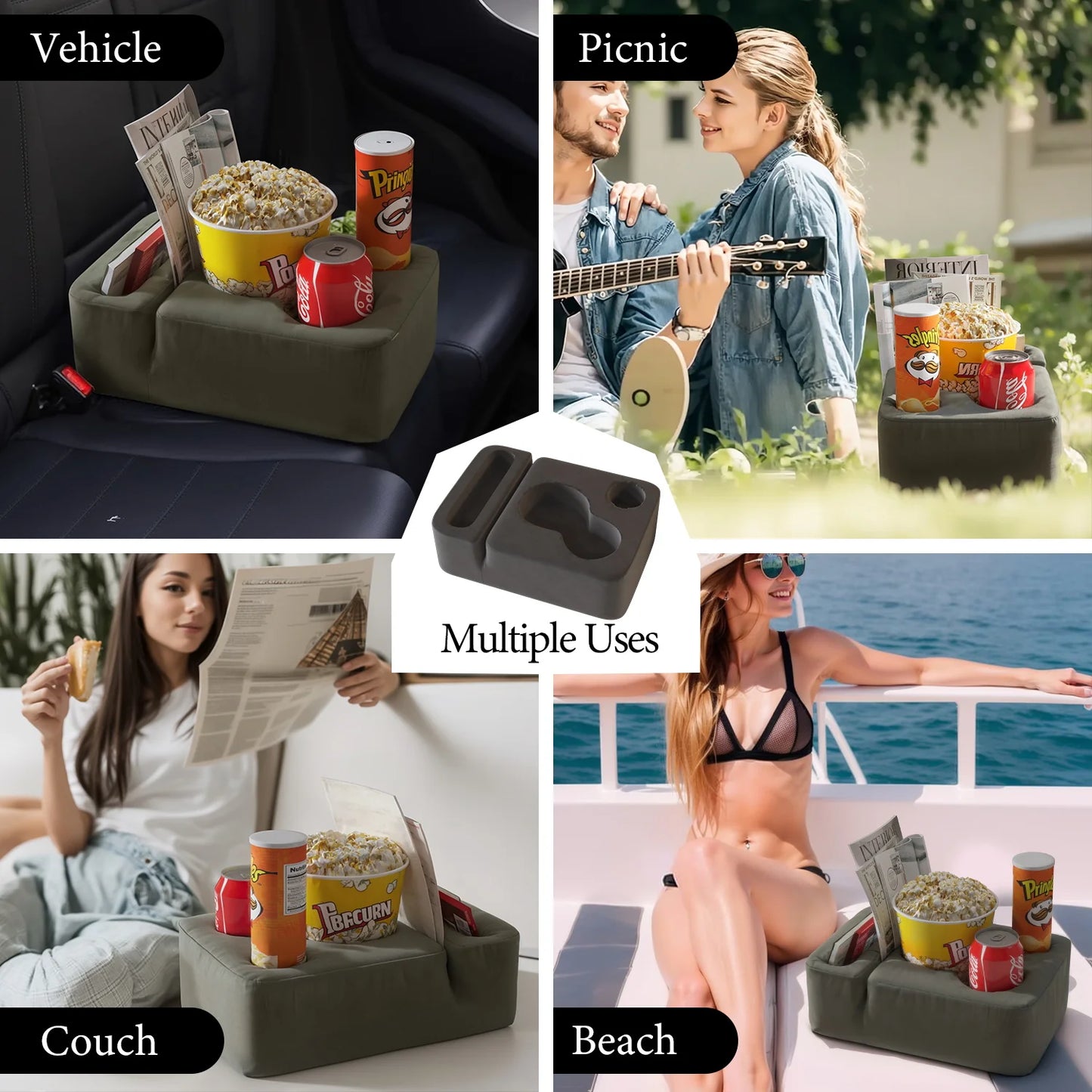 Couch Caddy Holder Pillow - Sofa Organizer