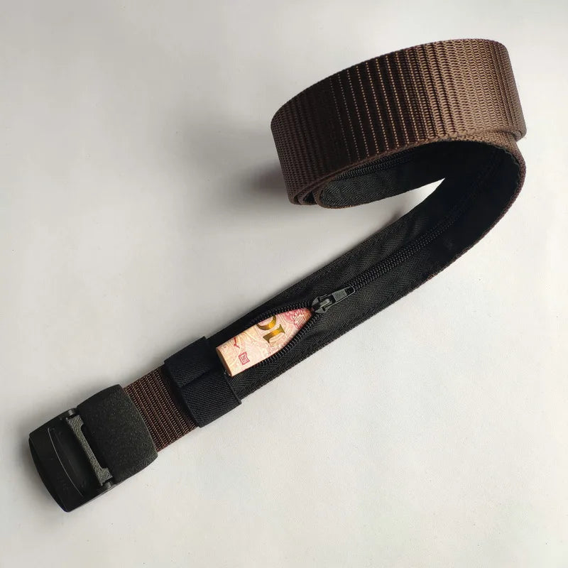 Men’s Tactical Money Belt – Hidden Zipper Wallet