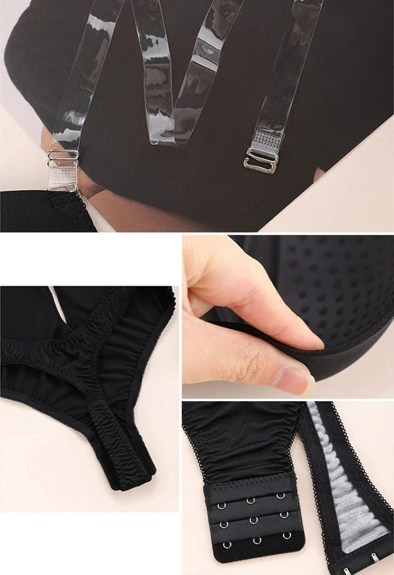 Backless U-Plunge Invisible Shaper Bodysuit – Push-Up, Waist Slimming & Seamless Fit