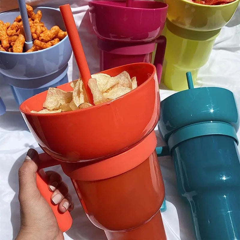 Snack Mate Popcorn & Drink Cup – Movie Nights Made Easy!
