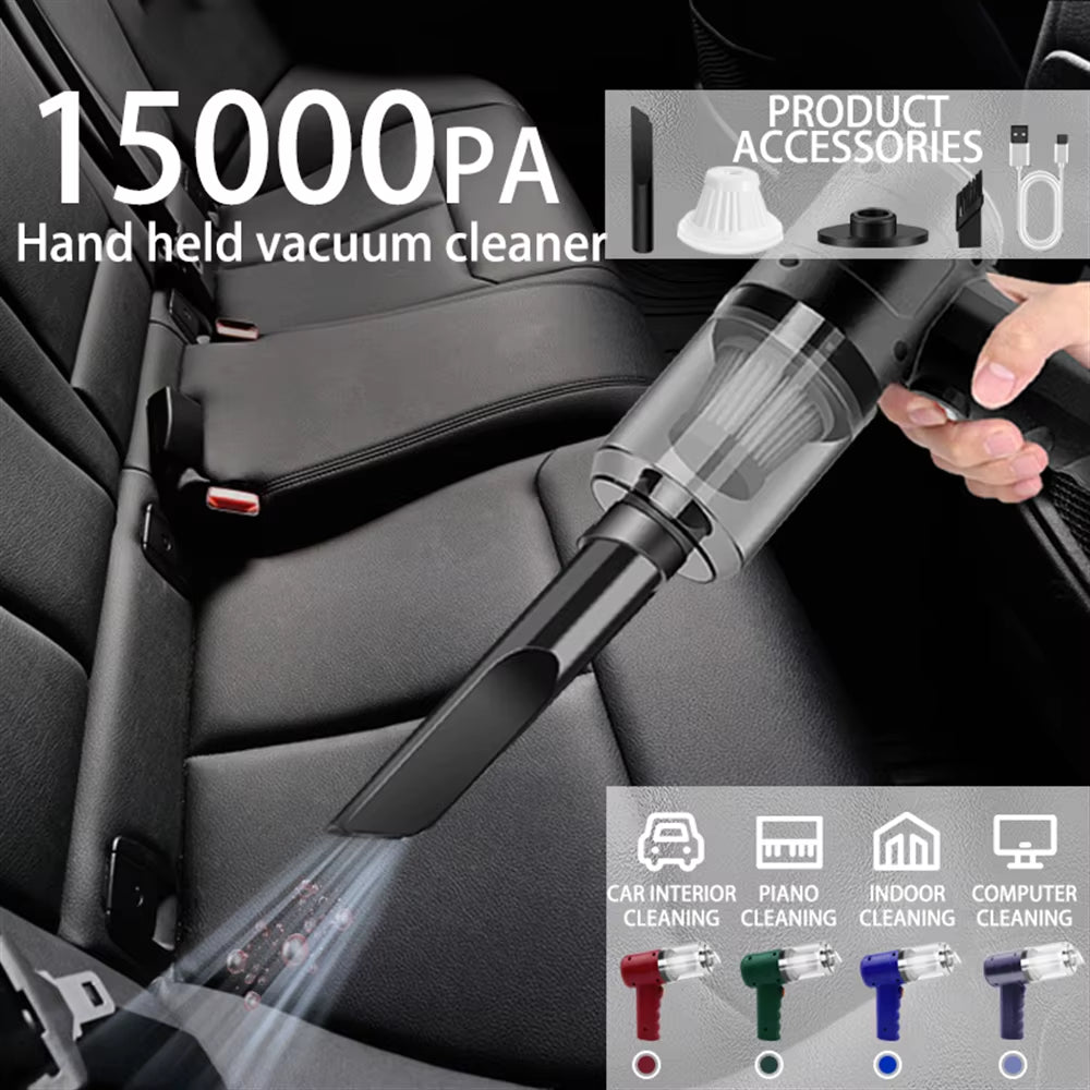 5-in-1 Cordless Handheld Vacuum & Air Duster β High-Power Car & Home Cleaner