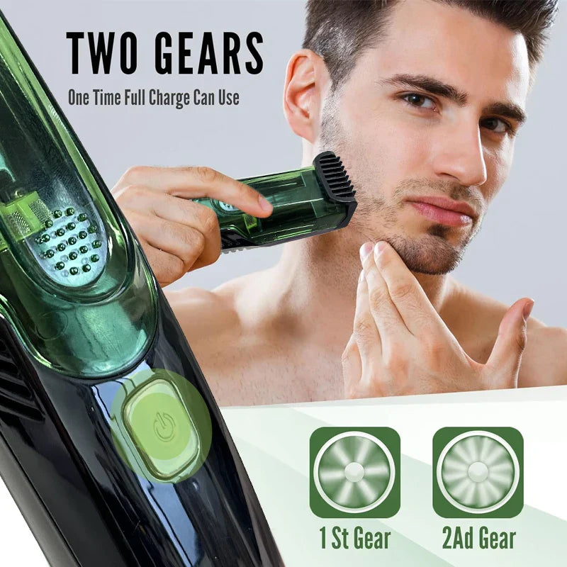 Mess-Free Beard Trimmer with Built-In Vacuum β Precision Grooming, Zero Cleanup