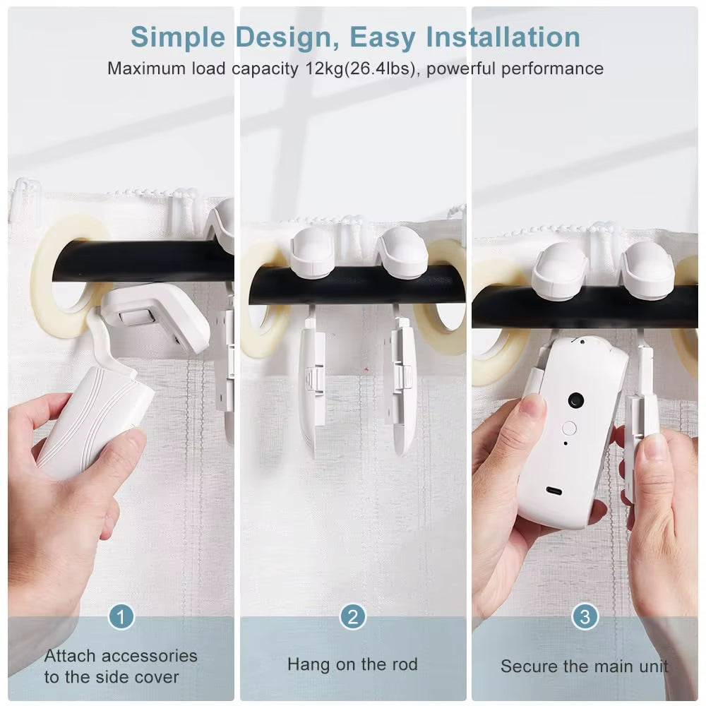Smart Remote-Controlled Curtain Opener - Remote-Controlled and Motorized Curtain Robot