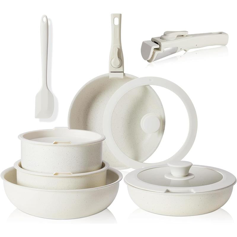 12-Piece Nonstick Cookware Set | Stackable, Induction & Oven Safe
