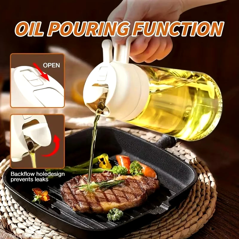Glass Oil Spray Bottle β Press-Type Oil Dispenser