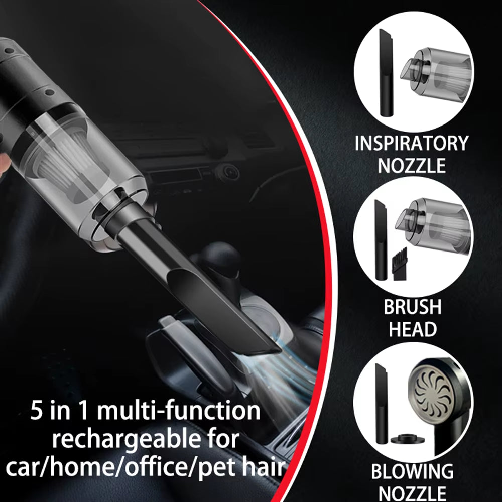 5-in-1 Cordless Handheld Vacuum & Air Duster β High-Power Car & Home Cleaner