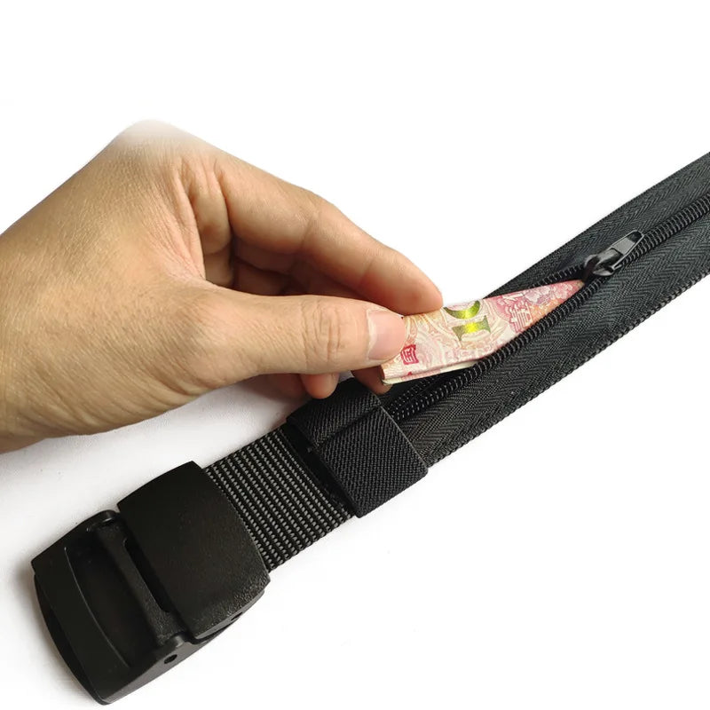 Men’s Tactical Money Belt – Hidden Zipper Wallet