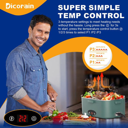 Portable Lunch Box – 1.8L Heated Food Warmer 