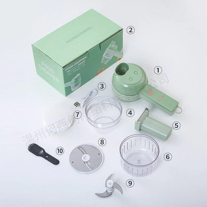 4-in-1 Electric Vegetable Cutter & Spiral Slicer Kitchen Tool